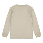 Boy's Beige Long - Sleeve Batwing Logo T-Shirt