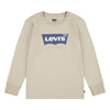 Boy's Beige Long - Sleeve Batwing Logo T-Shirt