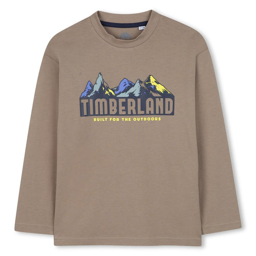 Boys Beige Long Sleeve Tee