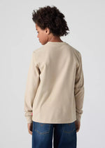 Boys Beige Long Sleeve Top With Legendary Logo