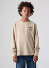Boys Beige Long Sleeve Top With Legendary Logo