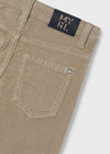 Boys' Beige Slim Fit Corduroy Trousers