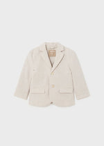 Boys Beige Striped Cotton & Linen Blazer Mayoral ( Match - C )