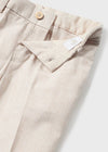 Boys Beige Striped Cotton & Linen Trousers Mayoral ( Match - C )