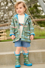 Boys Big Trucks Snap Raincoat