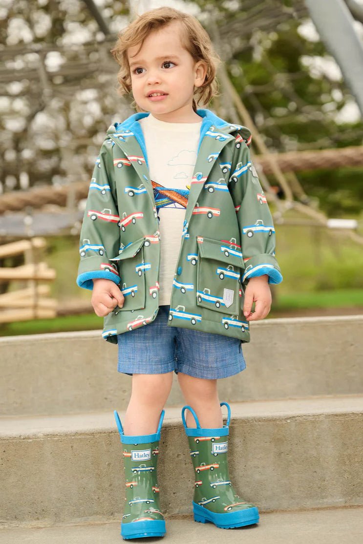 Boys Big Trucks Snap Raincoat