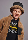 Boys Black & Brown Jacket