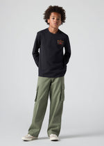 Boys Black Long Sleeve 'Legendary' Logo T-Shirt