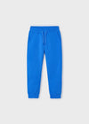 Boys' Blue Basic Cuffed Fleece Trousers (mayoral)