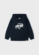 Boys' Blue - Black Hoodie with Pixelated Print