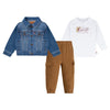 Boys' Blue & Brown Cotton Trouser Set (Levis)