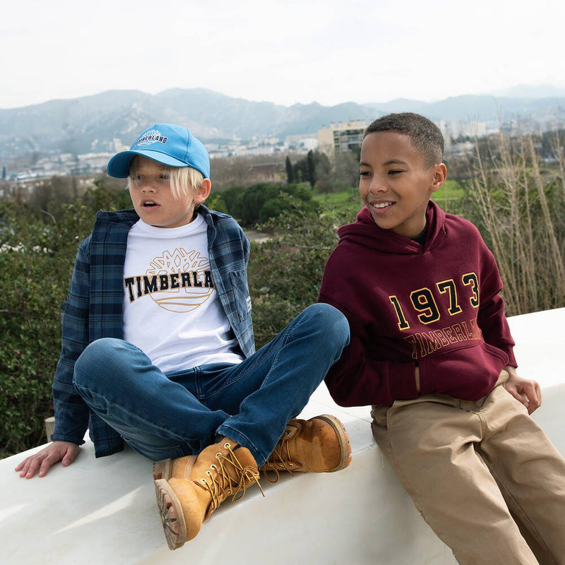 Boys Blue Check Cotton Shirt (Timberland)