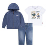 Boys Blue Cotton & Denim Trouser Set (Levis)