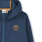 Boys Blue Cotton Zip - Up Hoodie (Timberland)