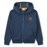 Boys Blue Cotton Zip - Up Hoodie (Timberland)