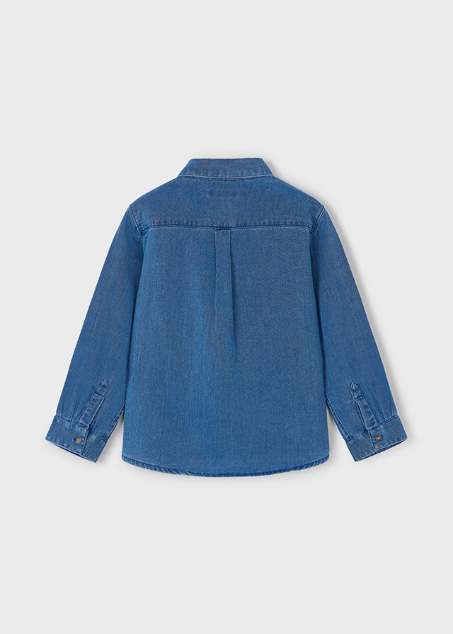 Boys Blue Denim Long Sleeve Shirt