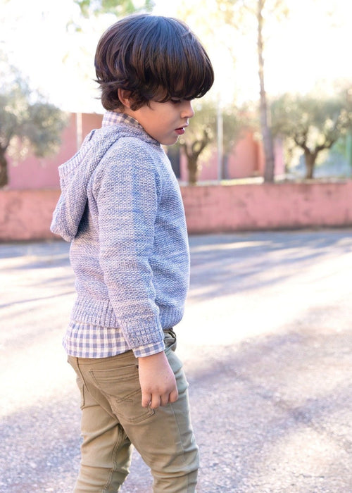 Boys Blue Hooded Jumper