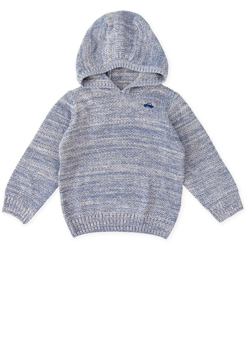 Boys Blue Hooded Jumper