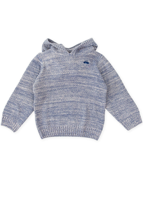 Boys Blue Hooded Jumper