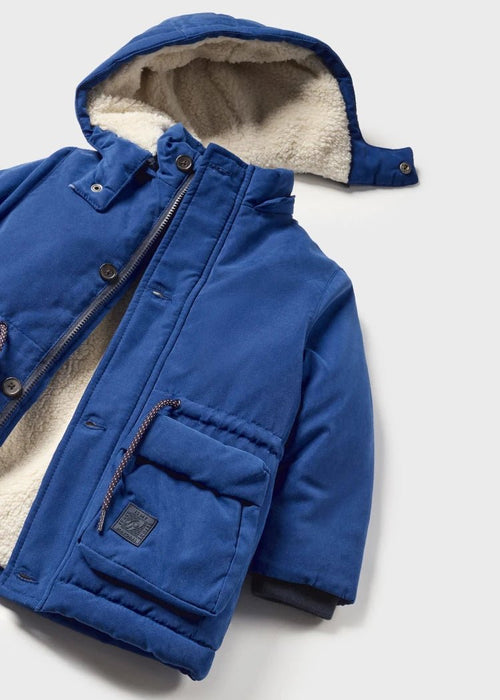 Boys Blue Hooded Parka Coat (mayoral)