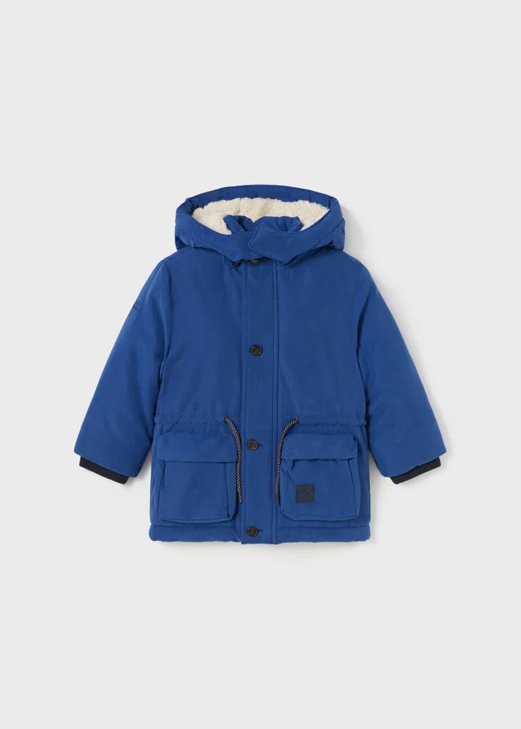 Boys Blue Hooded Parka Coat (mayoral)