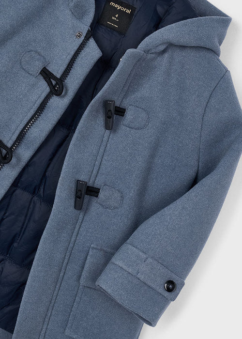 Boys Blue Hooded Trench Coat