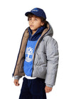 Boys Blue Hoodie With Ripstop Hood