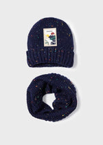 Boys Blue Knitted Hat & Snood Set (Mayoral)