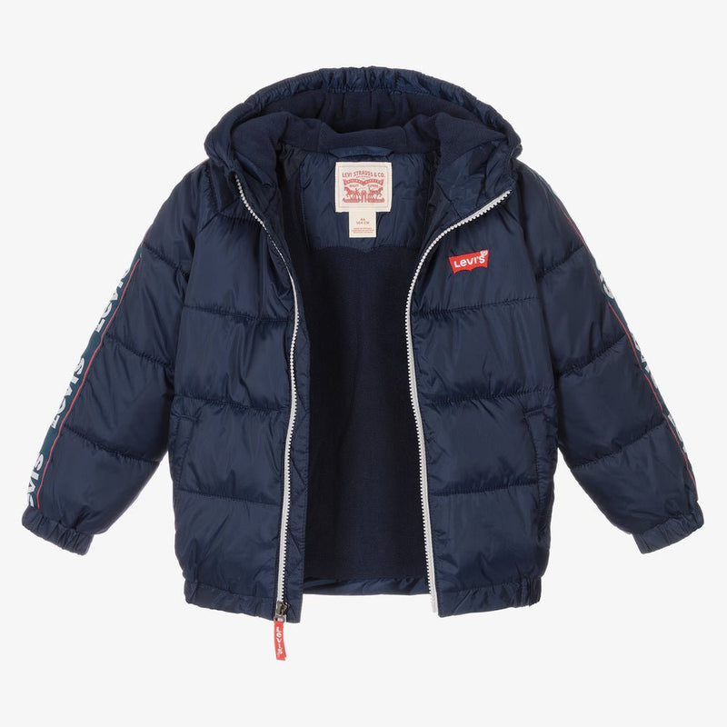 Boys Blue Logo Puffer Jacket (Levis)