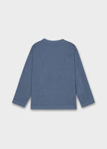 Boys Blue Long - Sleeve Dinosaur T-Shirt