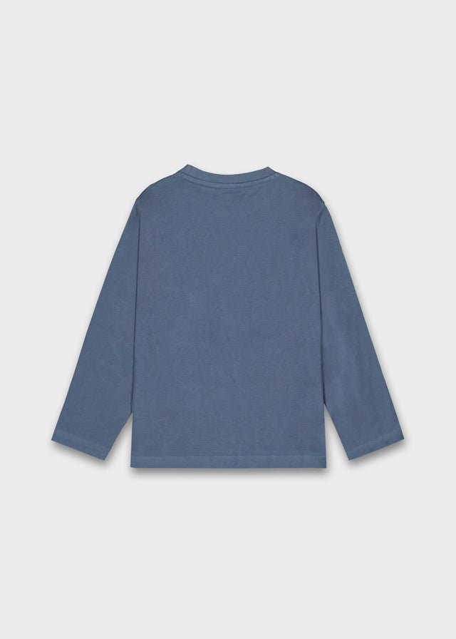 Boys Blue Long - Sleeve Dinosaur T-Shirt