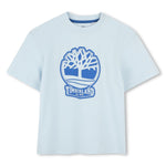 Boys Blue Loose Fit Tee with Logo