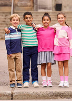 Boys Blue Rugby Stripe Polo Shirt