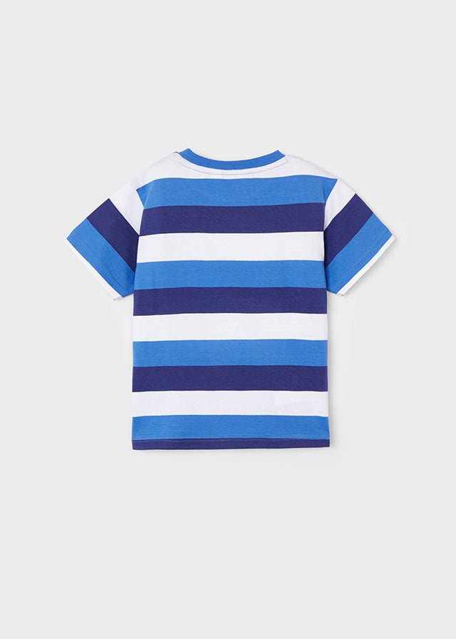 Boys Blue Striped Cotton Wave T-Shirt (mayoral) - CottonKids.ie - 2 year - 3 year - 4 year