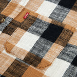 Boys Brown & Black Buffalo Check Flannel Shirt