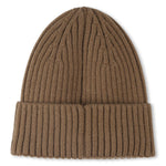 Boys Brown Ribbed Knit Beanie