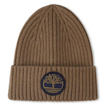 Boys Brown Ribbed Knit Beanie