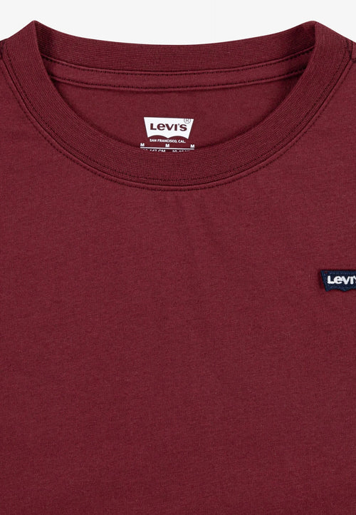 Boys Burgundy Batwing Chest Logo T-Shirt