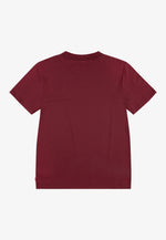 Boys Burgundy Batwing Chest Logo T-Shirt