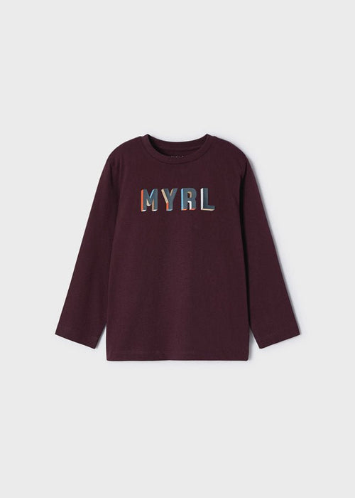 Boys' Burgundy Long Sleeve T - shirt (Mayoral)