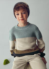 Boys Color - Block Knitted Jumper