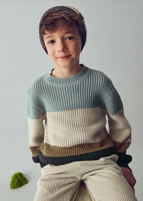 Boys Color - Block Knitted Jumper