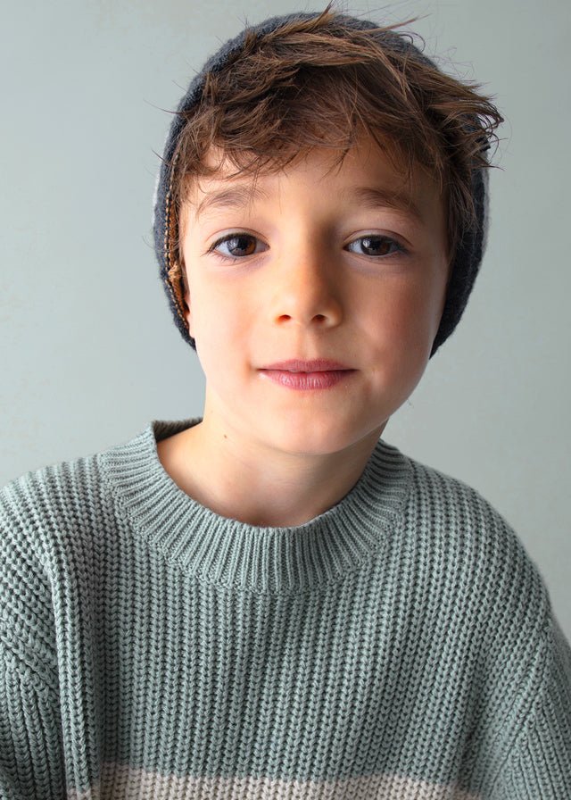 Boys Color - Block Knitted Jumper