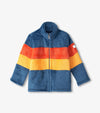 Boys Colour Block Fuzzy Fleece Zip - Up Jacket (Hatley)