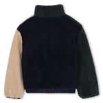 Boys Colourblock Sherpa Zip Jacket With Chest Pocket