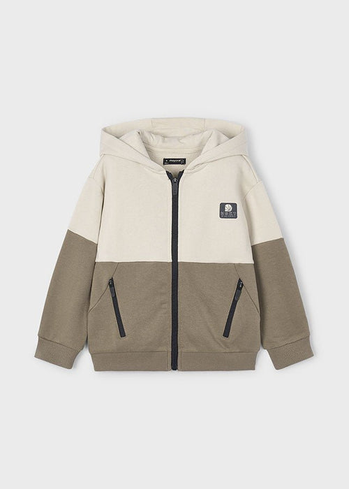 Boys Colourblock Zip - Up Hoodie