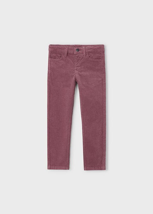 Boys Cord Trousers in Burgundy