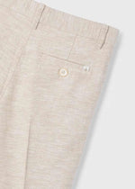 Boys Cotton - Linen Blend Bermuda Shorts