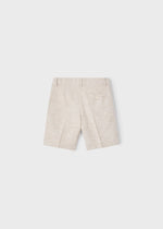 Boys Cotton - Linen Blend Bermuda Shorts