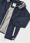 Boys Dark Blue Hooded Windbreaker Jacket